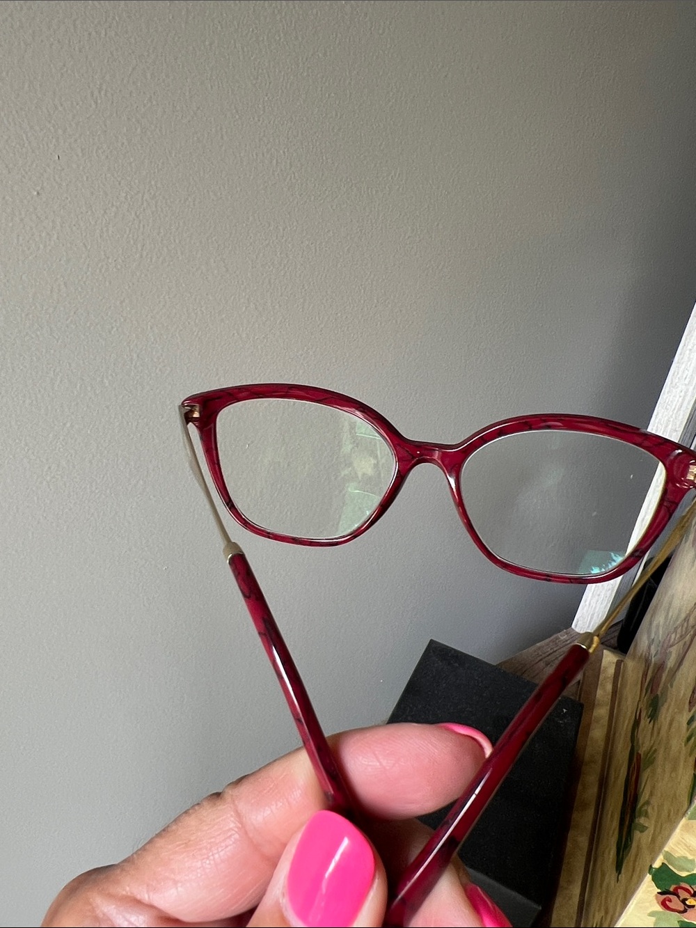 Prada Burgundy Cat-Eye Glasses - Picture 2 of 7
